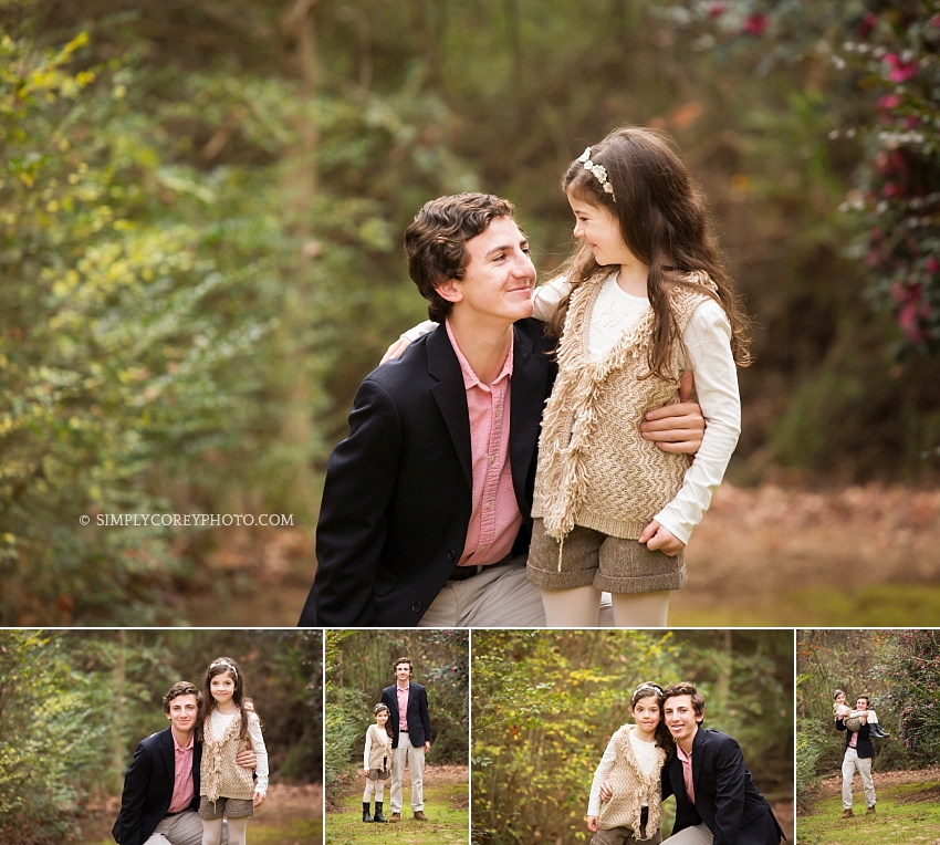 siblings during an on location photography session at home by Atlanta family photographer