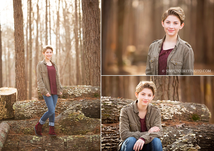 rustic outdoor photography session by Atlanta teen photographer