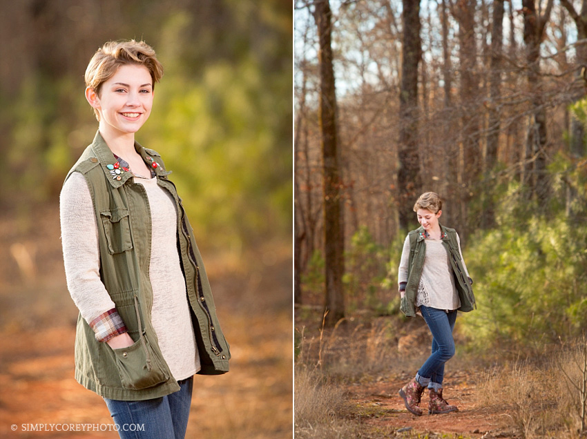 outdoor photography session by Carrollton teen photographer
