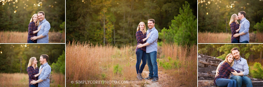 mom and dad during a fall family portrait session by Atlanta couples photographer