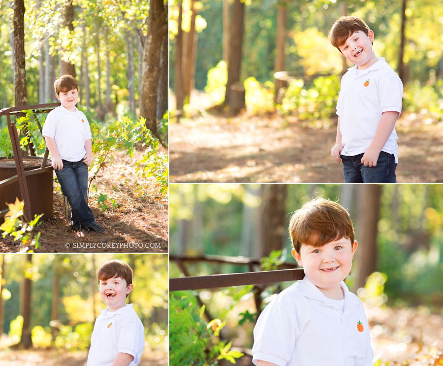 boy outside by Atlanta child photographer