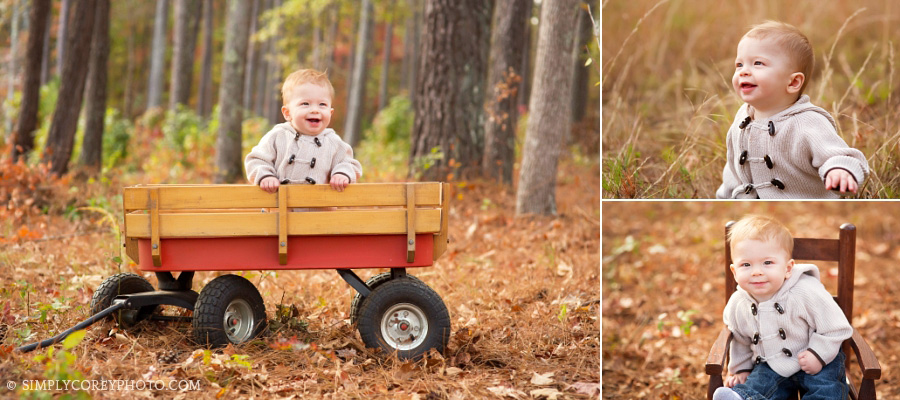 outdoor baby portraits by Carrollton baby photographer