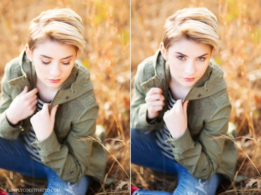 outdoor modeling headshots by Atlanta teen photographer