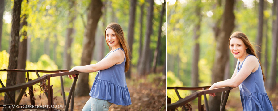 Carrollton senior portrait photography of a teen girl outside in the country