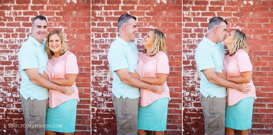 mom and dad during a family portrait session by Atlanta couples photographer