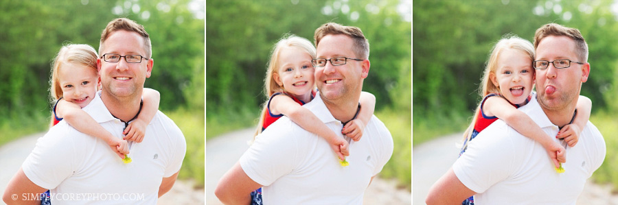 little girl with her dad by Douglasville family photographer