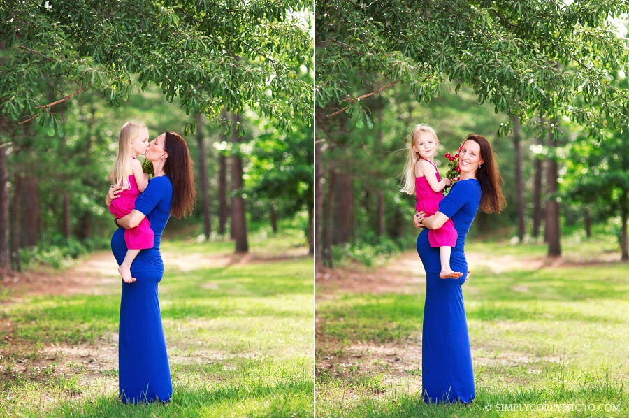maternity photographer Atlanta, pregnant mom and child