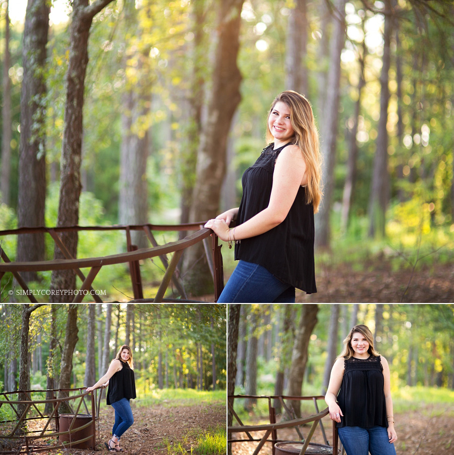 teen girl in the country by Atlanta senior portrait photographer 