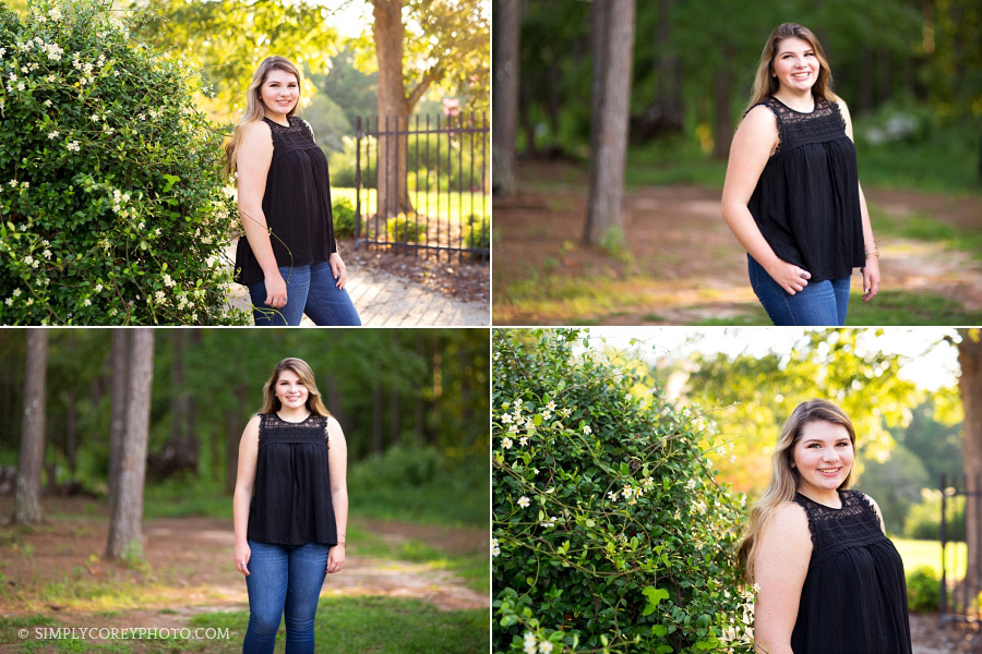 Villa Rica senior portraits of a teen girl in the country