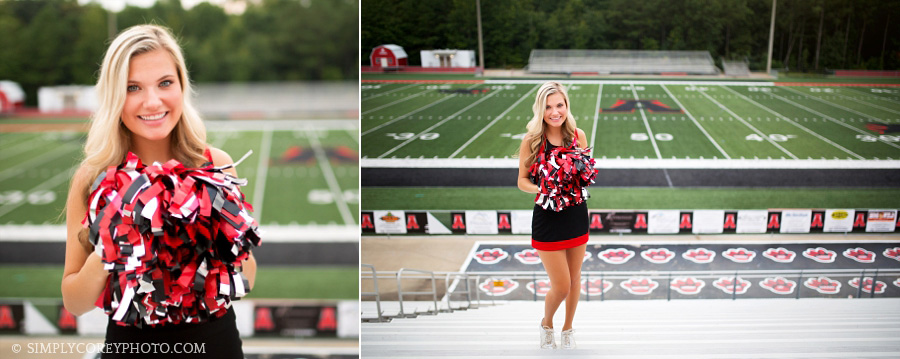 Douglasville cheerleader photography at the Alexander High School football field