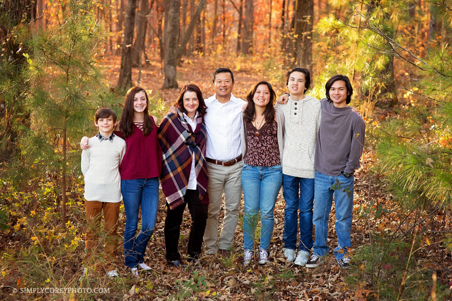 outdoor fall portrait session by Atlanta family photographer