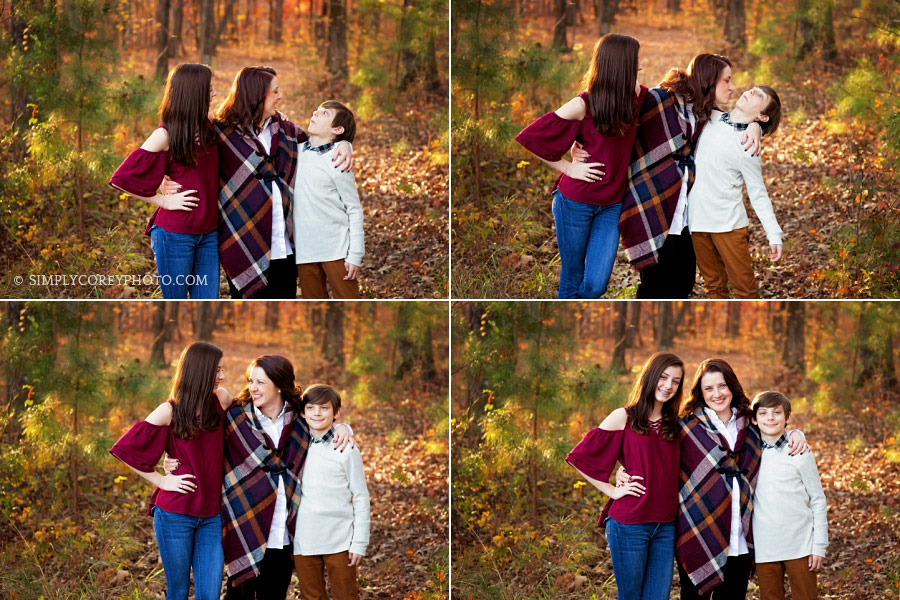 outdoor photography of kids with mom by Atlanta family photographer