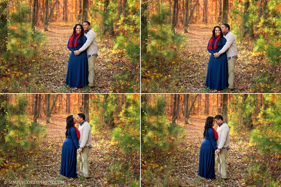 outdoor couple portraits by Villa Rica engagement photographer