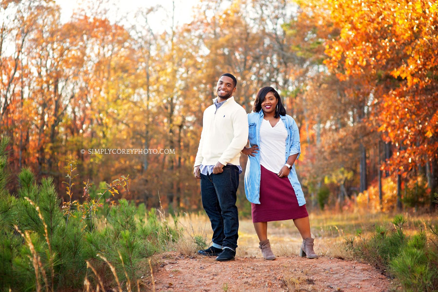 fall portrait of siblings by Atlanta family photographer