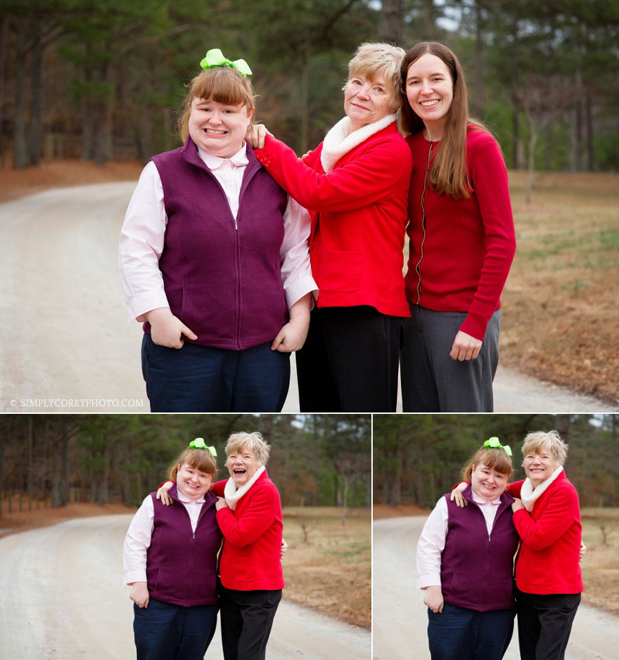 older mom and daughters by Atlanta family photographer