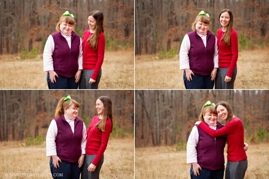siblings, sisters, special needs, Newnan family photographer