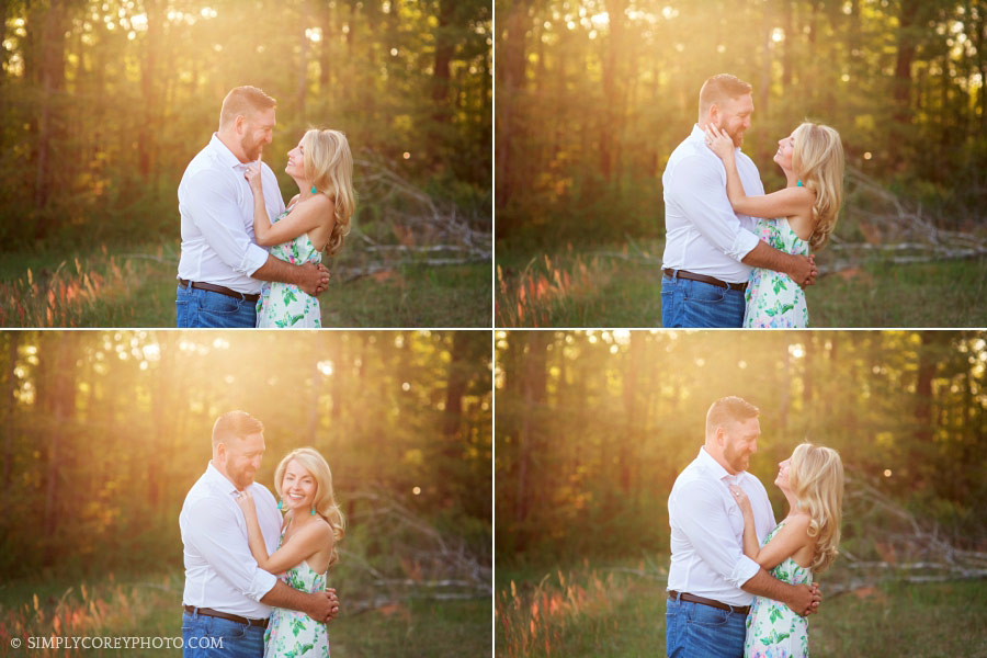 Newnan couples photographer, golden hour outdoor photography session