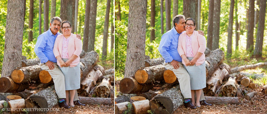 grandparents outside by Atlanta couples photographer