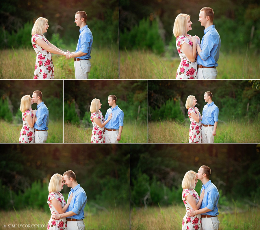 Carrollton couples photographer, outdoor portrait session for first anniversary