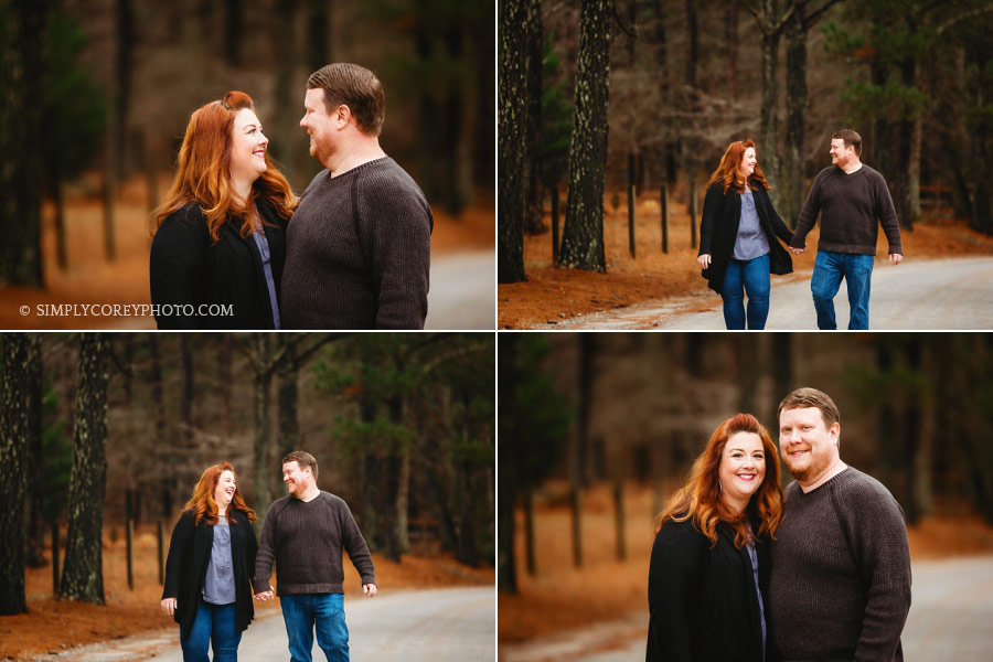 couples photographer Newnan, mom and dad during an outdoor family session