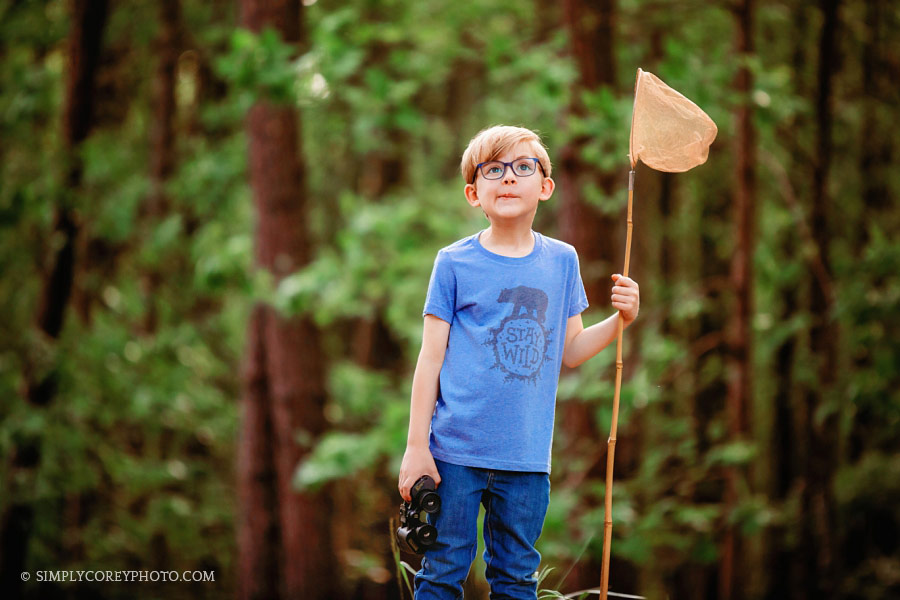 Newnan children's photographer, commercial photography session outside