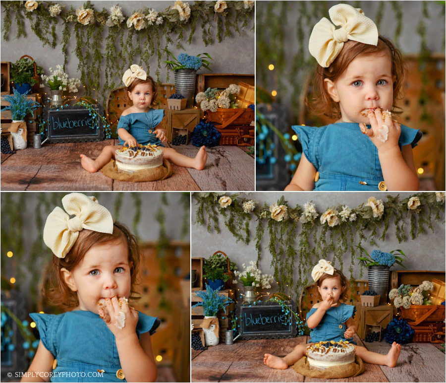 cake smash photographer, Atlanta studio session with a 2 year old