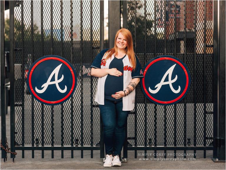 Atlanta Maternity Photographer  Atlanta Braves Maternity Session