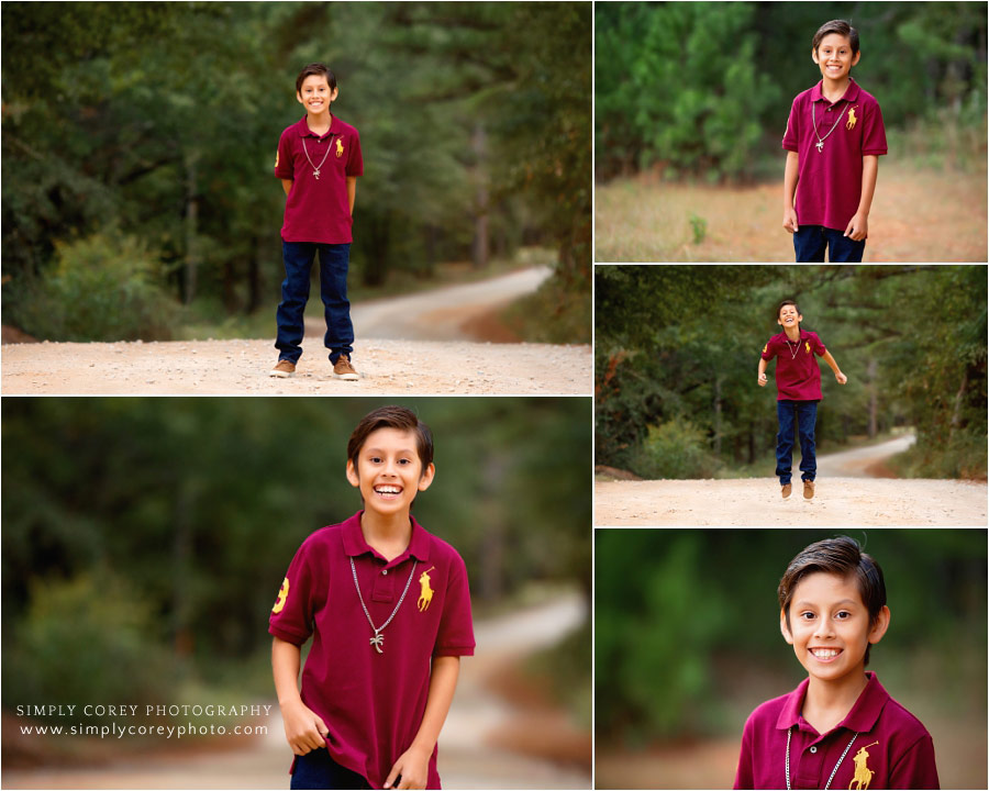 West Georgia kids photographer, child outside on a dirt road
