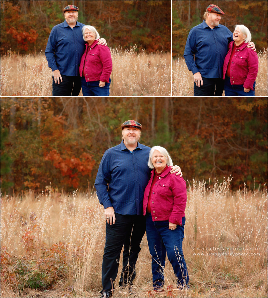 Bremen couples photographer, grandparents during a fall family session