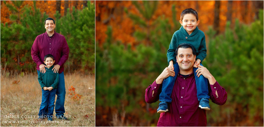 family photographer near Carrollton, GA; daddy and me portraits