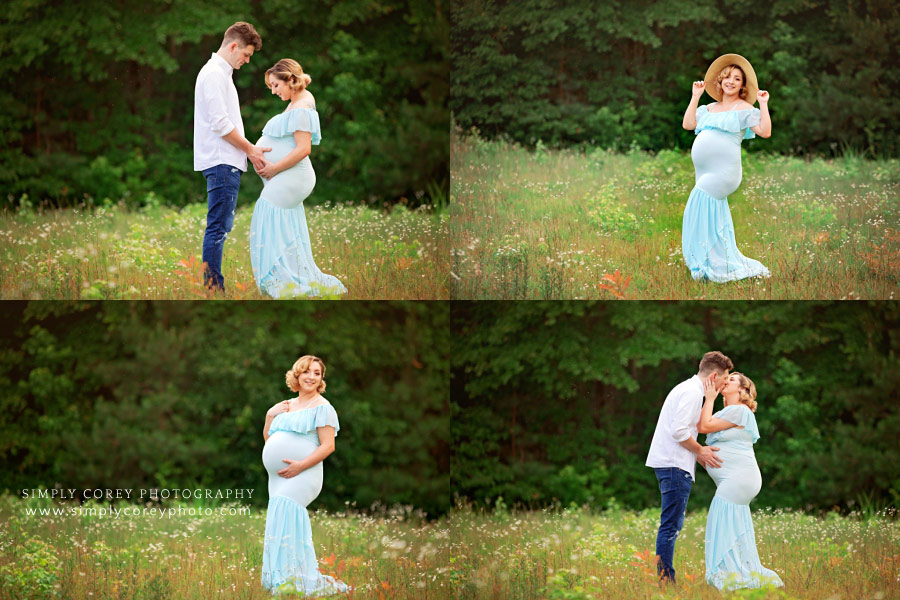 maternity photographer in West Georgia, outdoor summer pregnancy portraits