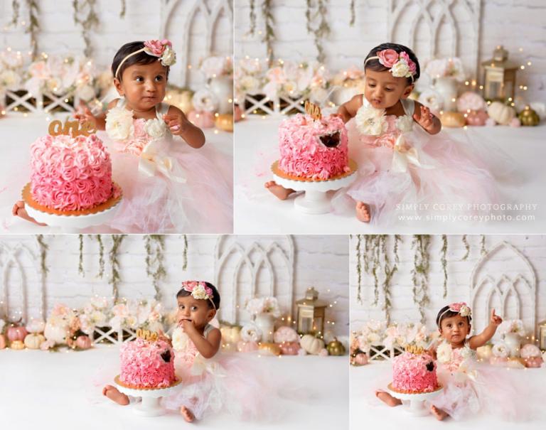 The Sweetest Baby Girl | First Birthday Cake Smash in Charlotte Area