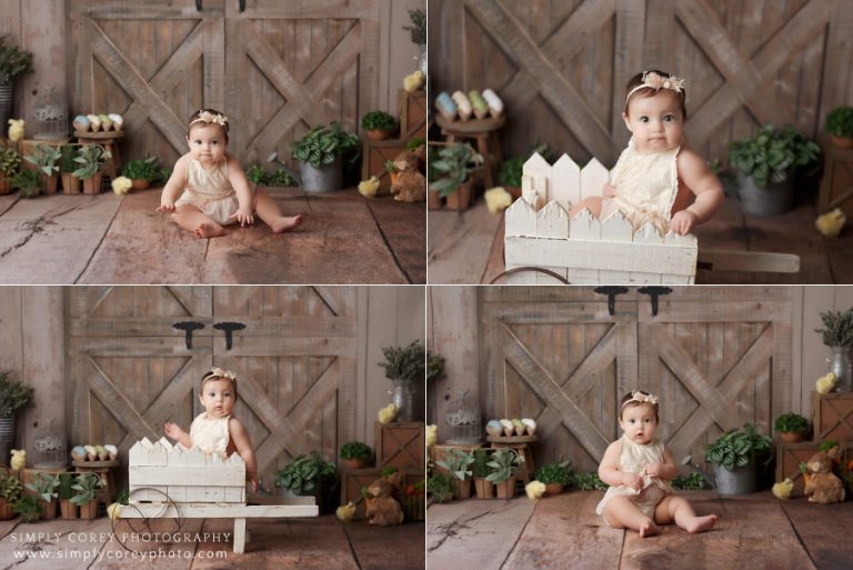 Atlanta Baby Photographer | Spring Milestone Session In Studio For Easter