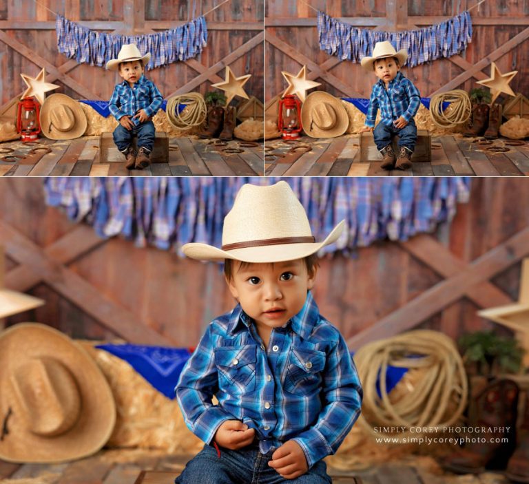 Baby Photographer Near Hiram, GA | First Rodeo One Year Studio Session