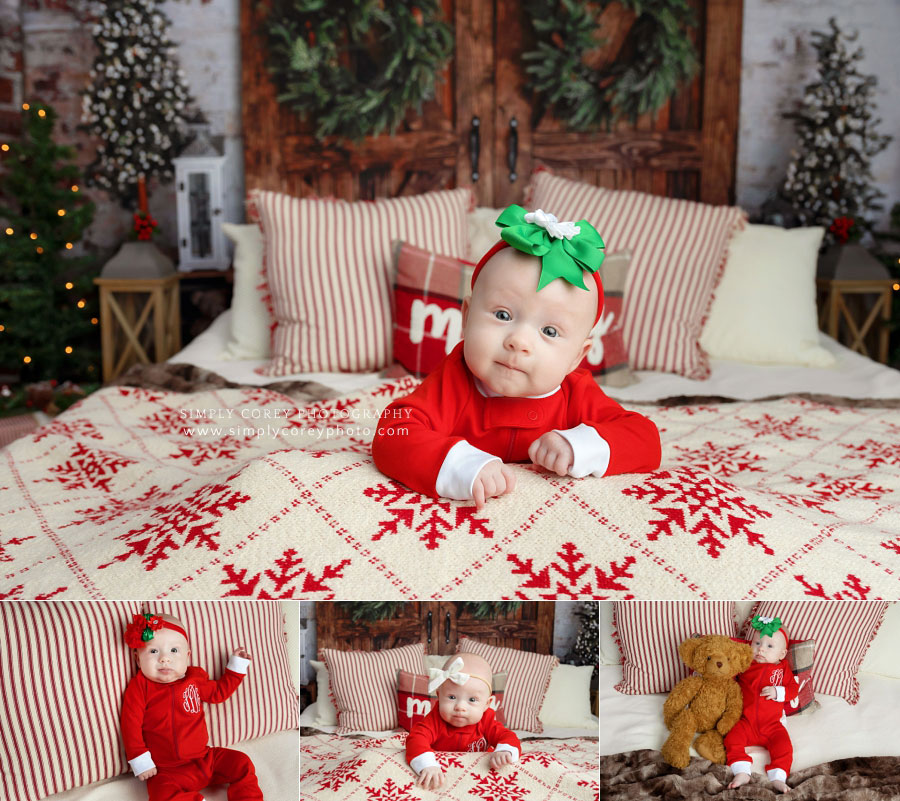 Newnan mini session photographer, baby's first Christmas in pajamas