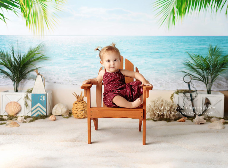 Atlanta Baby Photographer | Beach Studio One Year Milestone Session