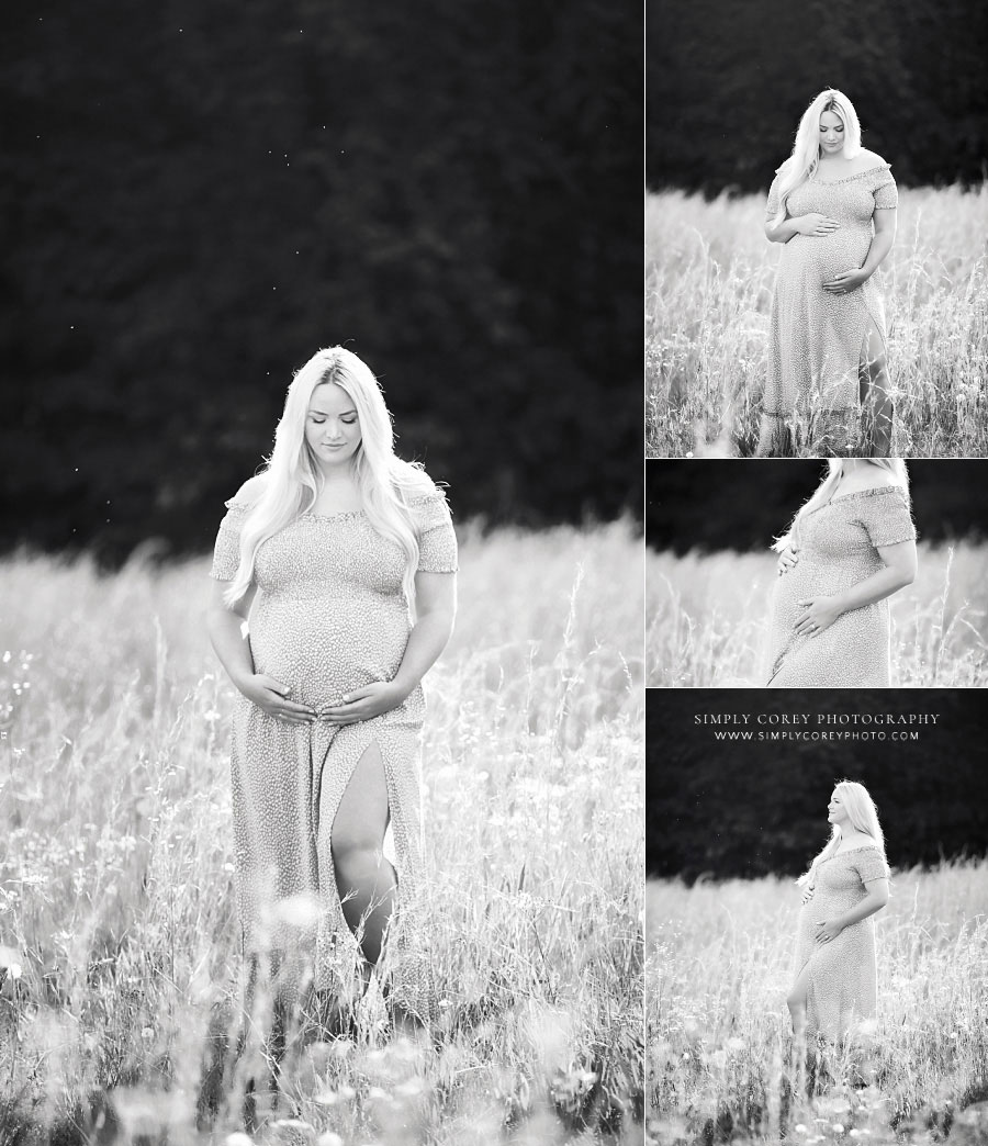 Bremen maternity photographer, black and white outdoor pregnancy portraits