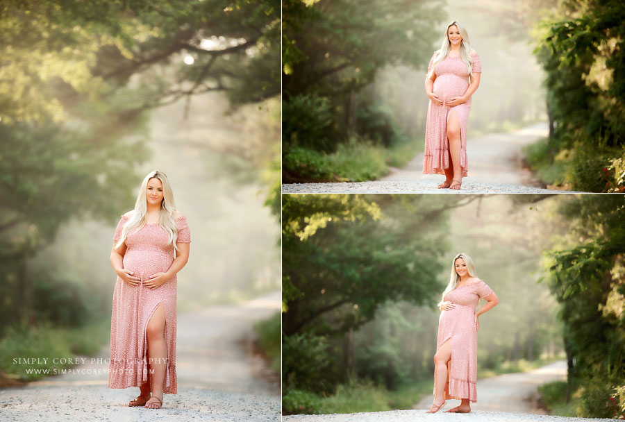 Carrollton maternity photographer in Georgia, outdoor portrait session on country road