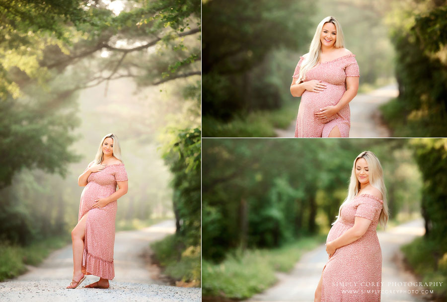 Douglasville maternity photographer, outdoor maternity portraits on country road