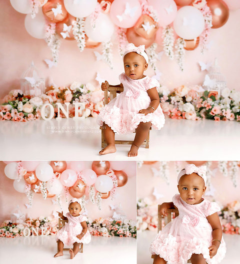 Atlanta Baby Photographer | Pink Butterfly Milestone Session