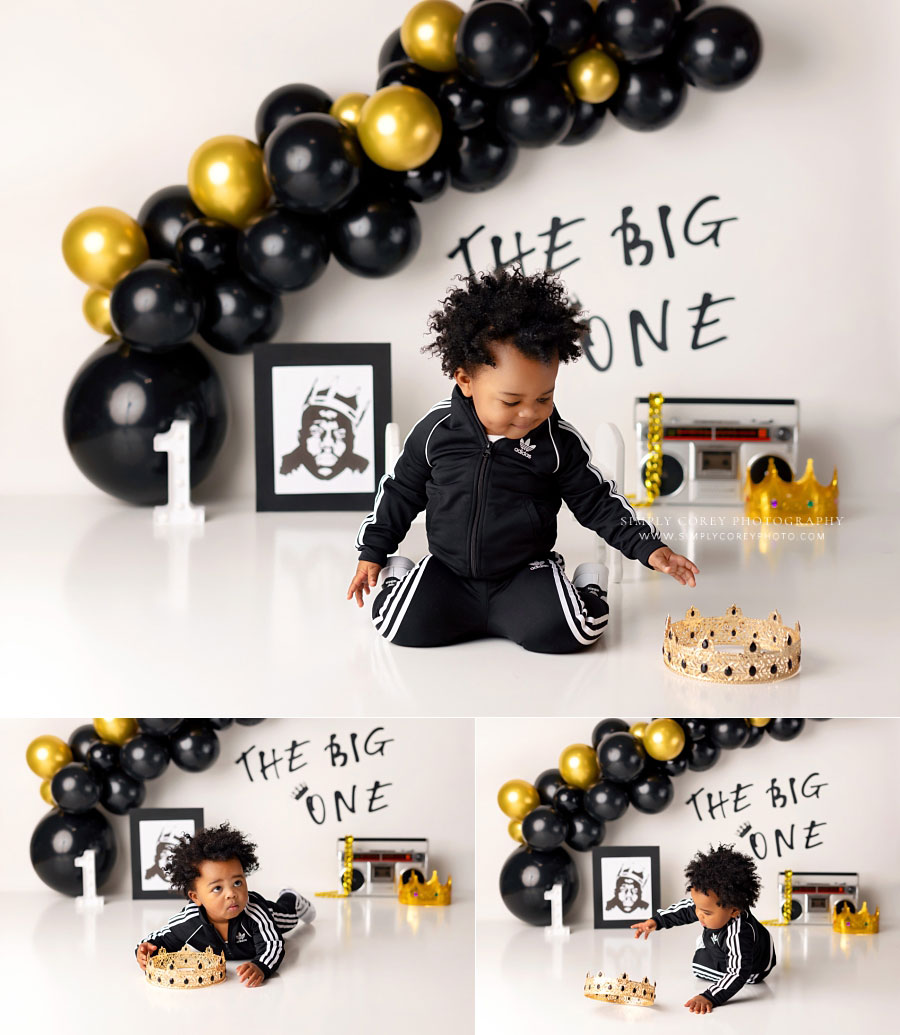 baby photographer near Lithia Springs, the big one first birthday theme in studio