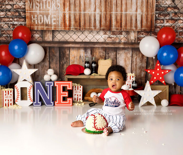 Rookie of the Year Personalized First Birthday Baseball Custom 